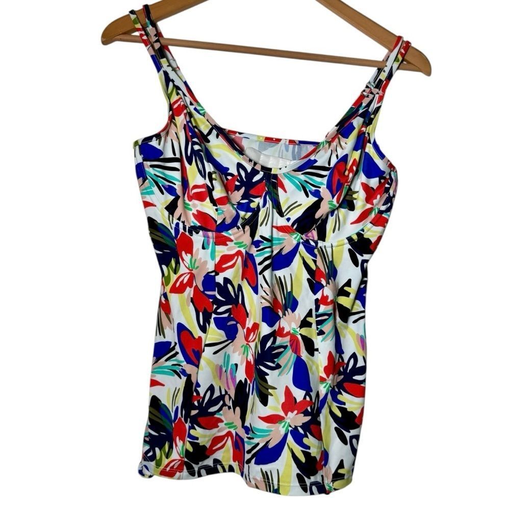 New Panache Anya Riva Balconnet Tankini Top SW1401 Floral Print Underwire 36‎ F
